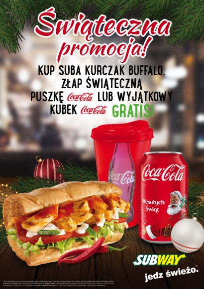 Mikołajkowe prezenty od SUBWAY® BIZNES, Handel - Czy znacie już Kurczaka Buffalo? Na pewno tak! Wielbiciele kulinarnych przygód zdążyli pokochać smak nowego suba.