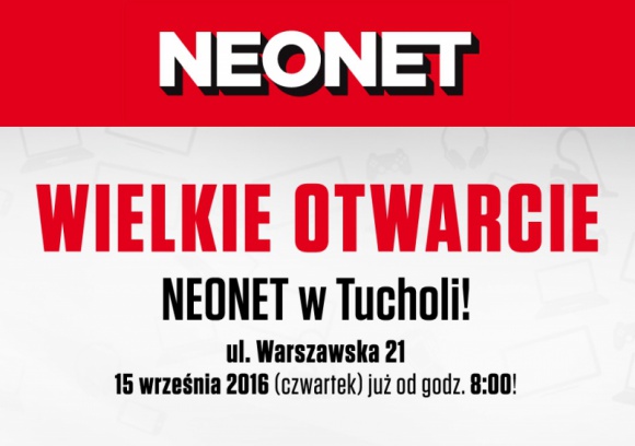 NEONET w Tucholi przenosi się na ulicę Warszawską BIZNES, Handel - Parking z możliwością bezpośredniego podjazdu pod sklep, sąsiedztwo innych sklepów i duża, otwarta ekspozycja - to zalety nowej lokalizacji NEONET w Tucholi. Po ośmiu latach działalności przy ulicy Cegielnianej salon przenosi się na ulicę Warszawską 21.