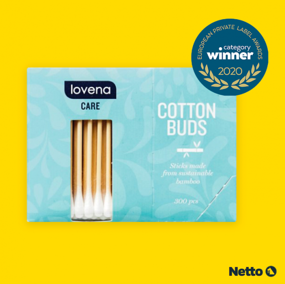 Netto z międzynarodową nagrodą European Private Label Awards dla marki Lovena BIZNES, Handel - Bambusowe bawełniane patyczki higieniczne marki własnej Lovena, dostępne w sieci handlowej Netto, zwyciężyły w międzynarodowym konkursie European Private Label Awards 2020.