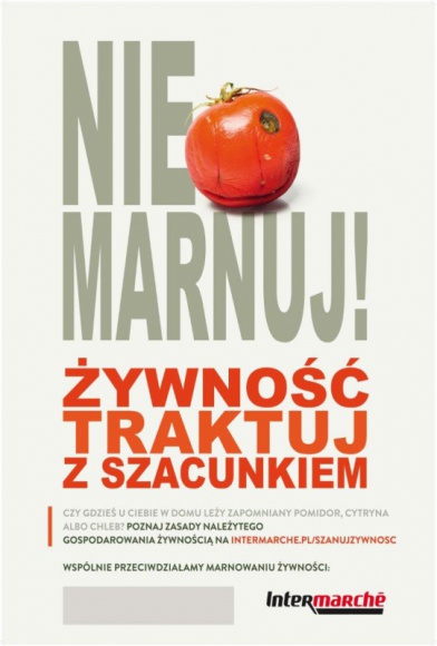 "Nie marnuj. Żywność traktuj z szacunkiem" - kampania edukacyjna Intermarché BIZNES, Handel - Na przełomie października i listopada Muszkieterowie przygotowali kampanię edukacyjną pod hasłem „Nie marnuj. Żywność traktuj z szacunkiem”.